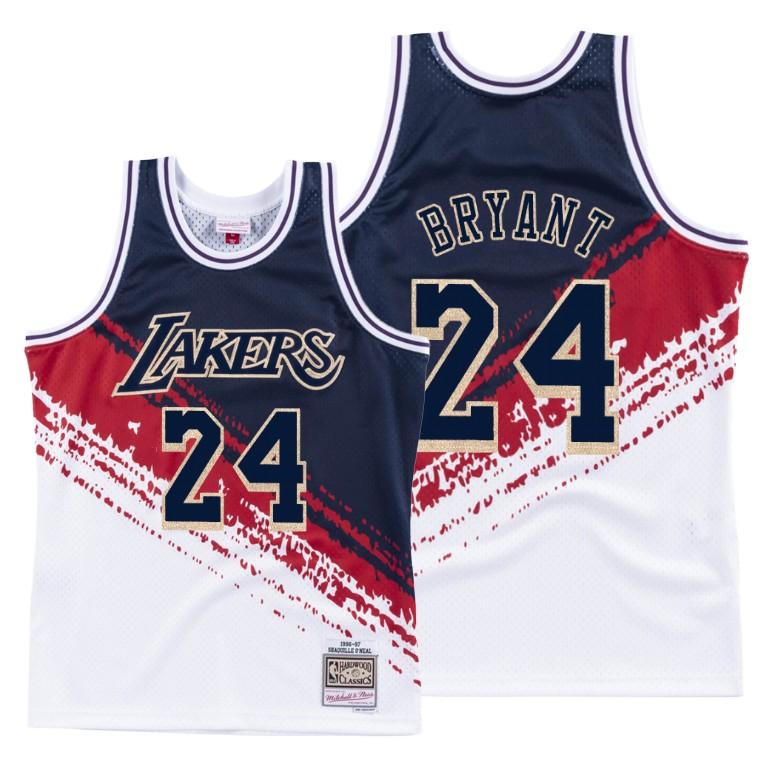 Men's Los Angeles Lakers Kobe Bryant #24 NBA Independence Throwback Hardwood Classics White Basketball Jersey MYV7083HJ